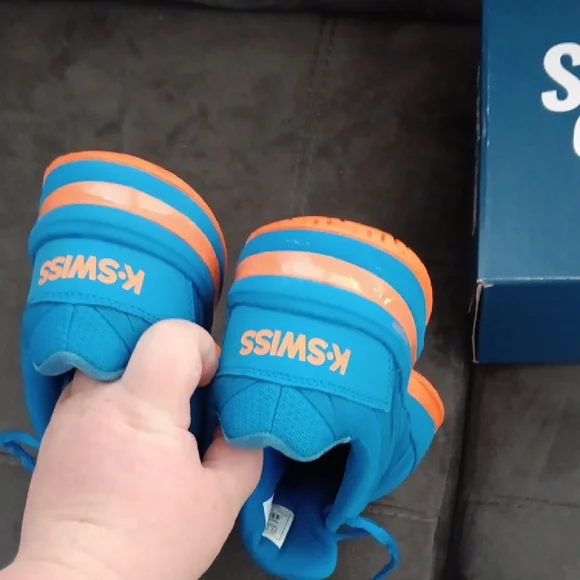 K-Swiss Vibrant Blue and Orange Sneakers - Picture 2 of 5